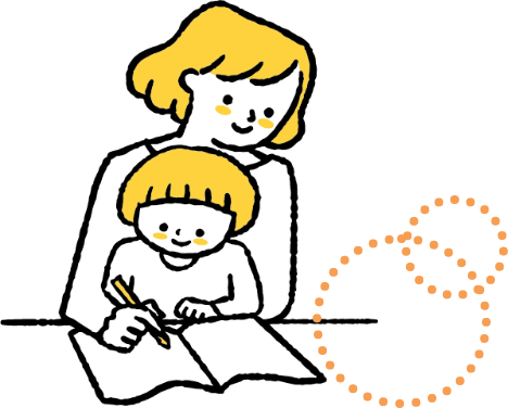 子どもを見守る女性